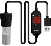 Bâton de chauffage d'aquarium USB 5 W, chauffage d'aquarium avec design de sécurité robuste, 15-34 °C, contrôle automatique de la température, chauffage d'aquarium, conçu pour les petits aquariums
