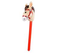 Bâton de Cheval Gonflable de 37 Pouces pour Enfants, Tête de Cheval de Cowboy Gonflable, Bâton de Poney, Ballon pour Fêtes à Thème d'anniversaire de Noël, Décoration de la Maison