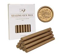 Baton de Cire a Cacheter pour Pistolet à Colle, 10 Pièces Bâtonnets de Cire à Cacheter 11 mm Couleur Métallisée pour DIY, Scellage de Timbres, Lettres (Or Bronze)