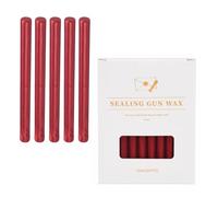 Baton de Cire a Cacheter pour Pistolet à Colle, 20 Pièces Bâtonnets de Cire à Cacheter 7 mm Couleur Métallisée pour DIY, Lettres, Enveloppes, Cartes, Invitations (Rouge flamme)