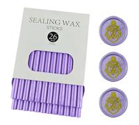 Bâton de cire,Ioggtser 26 PCS mini pistolet à colle bâton de cire d'étanchéité pour tampon de cire, bâtons de cire de scellement pour invitations de mariage, cartes (Pearl Purple)