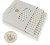 Bâton de cire,Ioggtser 30 PCS mini pistolet à colle bâton de cire d'étanchéité pour tampon de cire, bâtons de cire de scellement pour invitations de mariage, cartes (Pearl White)