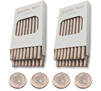 Bâton de cire,Ioggtser 40 PCS mini pistolet à colle bâton de cire d'étanchéité pour tampon de cire, bâtons de cire de scellement pour invitations de mariage, cartes (Champagne Gold)