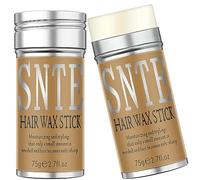 Bâton de cire pour cheveux, 2 x 75 g bâton de cire pour perruques de cheveux Bâton lisse de contrôle de bord pour cheveux pommade coiffante non grasse pour cheveux rebelles bord frisottis