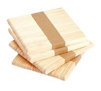 Bâton de cire pour épilation, 200 pièces, bâtons de cire jetables en bois 5.9 pouces, applicateur pour l'épilation du corps, abaisse-langue, Popsicle |