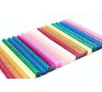 Bâton de Colle Chaude,Pailleté Bâtons Colle 100 pièces 7 * 100mm Thermofusible Coloré Paillette pour Décoration Créative Ecriture Sceau Réparation Bricolage 10 Couleurs