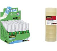 Bâton De Colle Permanente-30 Bâtons De 8g-Ruban Adhésif Transparent 508-8 Rouleaux-19mm X 33m-Usage Multiple