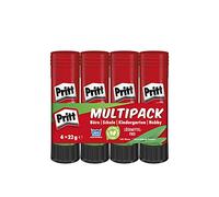 Bâton de colle Pritt, colle sûre et adaptée aux enfants pour l'art et le bricolage, colle forte pour l'école et le bureau, 4x 22 g de bâton Pritt