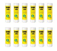 Bâton De Colle UHU 8,2g Colle Multi-Usage Sans Solvant Pack De 12