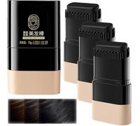 Bâton de coloration instantanée pour cheveux avec peigne intégré, peigne de teinture imperméable et résistant à la transpiration, bâtons de retouche portables pour couvrir gris blanc (noir naturel)