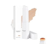 Bâton de crème couvrante, finition rosée pour un éclat naturel, double extrémité avec pinceau amovible, fond de teint changeant de couleur pour peaux matures, éclat naturel et sensation sans poids