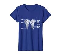 Bâton de Crosse - Idée Sportive Lax Team Player Coach T-Shirt, Femme, Bleu Royal, S