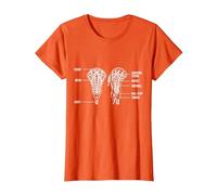Bâton de Crosse - Idée Sportive Lax Team Player Coach T-Shirt, Femme, Orange, S