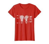 Bâton de Crosse - Idée Sportive Lax Team Player Coach T-Shirt, Femme, Rouge, XS