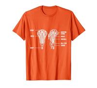Bâton de Crosse - Idée Sportive Lax Team Player Coach T-Shirt, Homme, Orange, S