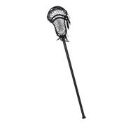 Bâton de Crosse pour Hommes de 30 Pouces avec Poche en Filet et Poignée Antidérapante Durable en Aluminium D'aviation pour L'entraînement (Black)