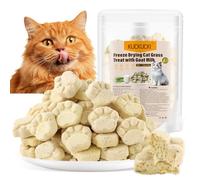 Bâton de Dentition d'herbe de Chat avec Lait de chèvre, 50g Comestible Collations pour Chats, Friandises pour Chats Lyophilisé de Nettoyeur de Dents