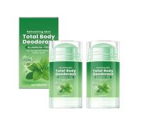 Bâton de déodorant, bâton de parfum de corps de menthe, carrosserie rafraîchissant du corps de menthe, formule fraîche et confortable, fraîche, douce, 30g toute la journée (30g, 2pc)