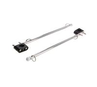 Bâton de drapeau en métal pour bateaux avec cordon en nylon noir, montage rapide, résistant à la rouille, ensemble de montage décoratif en acier inoxydable pour yachts