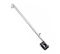 Bâton de drapeau en métal pour bateaux avec cordon en nylon noir, montage rapide, résistant à la rouille, ensemble de montage décoratif en acier inoxydable pour yachts