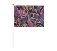 Bâton de drapeau portable avec imprimé brillant et joli motif, décoration d'événements, utilisation polyvalente, activités de groupe
