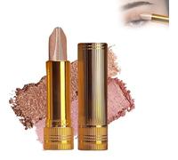 Bâton de fard à paupières dégradé tricolore, fard à paupières bicolore imperméable et longue tenue, rétractable et portable, une étape pour créer un maquillage brillant, un maculage lisse