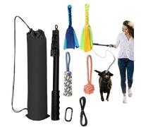 Bâton de flirt réglable et rétractable, jouets interactifs pour chiens de formation à l'agilité, durable, pour animaux de compagnie, jouet pour petit chien, bâton de masse