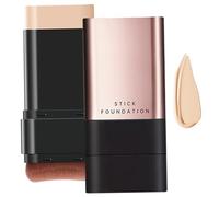 Bâton de fond de teint avec pinceau, bâton anti-cernes hydratant longue durée imperméable, accessoires maquillage pour un usage quotidien, couleur naturelle.