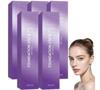 Bâton de fond de teint changeant de couleur 2-en-1,Temperature-Activated peau auto-ajustable à double extrémité, bâton de fond de teint à porter toute la journée,fond de teint non pâteux (5PCS)