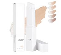 Bâton de fond de teint coréen à changement de couleur avec pinceau, base de maquillage et crème anti-cernes à couverture complète, fond de teint longue durée for tous les types de peau(Fair)