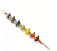 Bâton de guérison des sept chakras Prajet, cristal Reiki, équilibrage des chakras, énergie positive, méditation (Chakra Pyramid Stick)