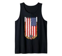 Bâton de Hockey sur Glace USA Flag Patriotic American 4th Débardeur