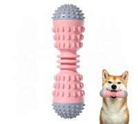 Bâton de jeu double couineur en caoutchouc pour animal de compagnie, canne de jeu interactive élastique résistante à l'usure, design sonore à double extrémité, accessoire de divertissement pour chiots