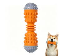 Bâton de jeu double couineur en caoutchouc pour animal de compagnie, canne de jeu interactive élastique résistante à l'usure, design sonore à double extrémité, accessoire de divertissement pour chiots