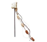 Bâton de jeu pour chat - Bâton de jeu en forme de nourriture pour chats et animaux domestiques - Jeu interactif avec pompon et clochette - Pour l'intérieur et l'extérieur - Pour lutter contre l'ennui