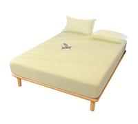 Baton de lit ajusté - Enveloppe d'angle élastique, couche de coton lisse | Feuille d'absorption d'humidité pour nuits chaudes ou maisons d'été, lin ajusté pour chambre ou chambre à coucher, design