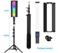 Bâton de lumière vidéo de photographie RVB avec trépied,baguette lumineuse de fête,lampe LED colorée,lumière de remplissage,déterminer l'éclairage flash - Type 160CM TRIPOD #A