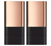 Bâton de maquillage 2 pièces, bâton de fond teint léger et hydratant avec brosse intégrée, gomme maquillage fond teint polyvalente longue durée pour les voyages ou un usage quotidien..
