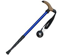 Bâton de Marche 20, 5-43 bâtons de randonnée télescopiques en Alliage d'aluminium avec Manche en Bois, Tampon à Ressort, Garde-Boue, Pointe Pointue et dragonne réglable pour l'escalade, la randonnée