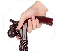 Bâton de marche en bois bâton fixe handicapé et vieux bâtons de marche légers antidérapants en bois massif, hommes et femmes marche bouche argentée bâtons de marche en bois tabouret de rembourrage de