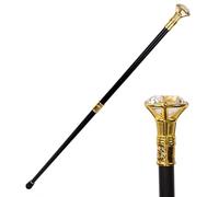 Bâton de Marche en métal, tête de Diamant en Cristal, 35.8 Pouces, Sceptre Royal Crystal King, Accessoires de Performance pour Le réveillon du Nouvel an