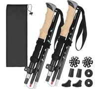 Baton De Marche Pliable 110-130cm,Baton De Marche Nordique Muni De 4 Paires D'amortisseurs En Caoutchouc,Baton Pliable Pour Marche Nordique,Alpinisme,Ski,Trekking