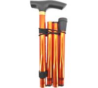 Bâton De Marche pour Les Personnes âgées Canne De Marche pour Femmes Et Hommes Section Rétractable Bâton De Trekking Extérieur Pliant Béquille Pliante Pratique Canne, Orange