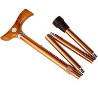 Bâton de Marche réglable âgé de la Canne Non Glissante extérieure Hauteur de Canne de Glissement réglable en Aluminium allié de béquille, pli Gris, Cadeau de Parent Pratique télescopique C'est si