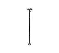 Bâton de Marche Télescopique Portable Anti-Choc avec Lumière Led - Noir