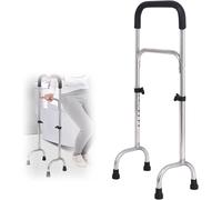 BâTon De Marche TéTrapode RéGlable à Quatre Pattes, Canne De Marche pour Personnes âGéEs, Cadre D'Aide à La Position Debout Multifonctionnel, Cannes en Acier Inoxydable