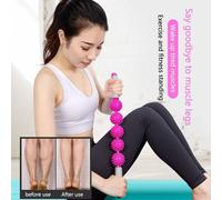 Bâton De Massage À 5 Balles, Boule À Pointes, Boule De Hérisson, Rouleau De Sport, Bâton De Yoga, Bâton De Relaxation Du Fascia, Détendre Les Muscles Xb