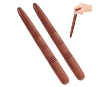 Bâton de Massage en Bois, 2 Pièces, Acupression Visage et Pieds | Bois Poli Lisse, Finition Ronde sans Bavures, Pause Bureau, Adultes et Sportifs, Couleur Café