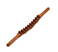 Bâton de massage en bois avec 20 perles pour un massage du dos efficace en profondeur, applications Gua Sha polyvalentes dans le domaine du bien-être (B, taille unique)