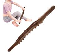 Bâton de Massage en Bois Barre À Rouleau Portable En Bois Naturel